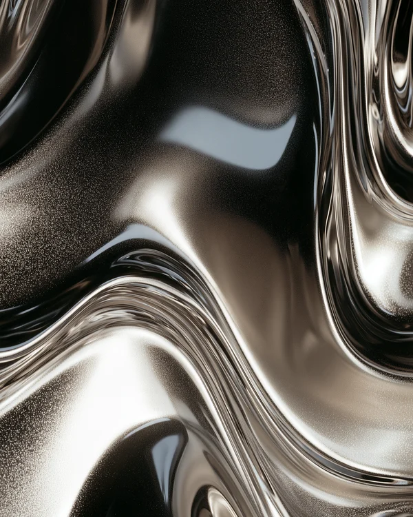 Liquid Chrome Abstract Surface