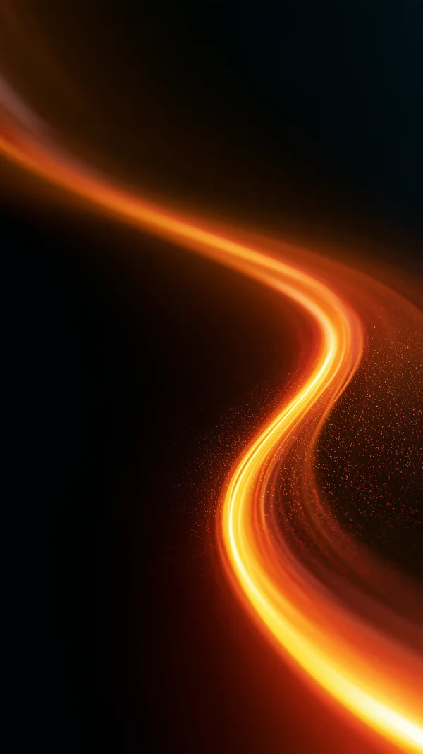 Abstract Glowing Energy Ribbon