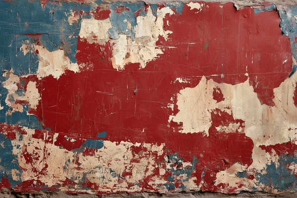 Weathered Multi-Layered Painted Surface