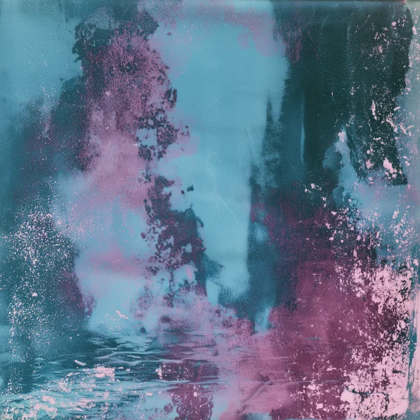 Abstract Cyan and Magenta Ink Wash