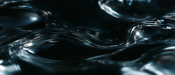Abstract Liquid Chrome Surface
