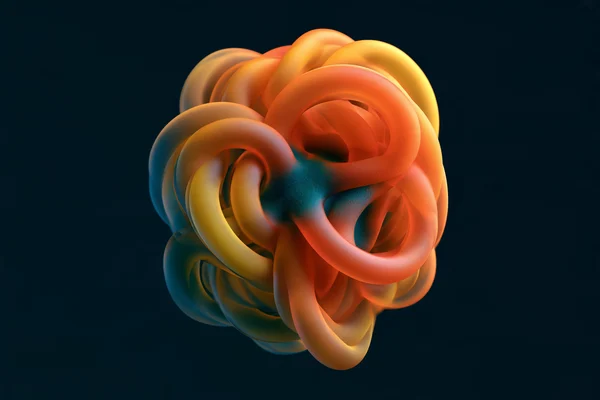 Abstract Tangled Tube Sculpture