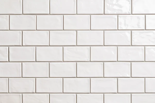 White Glossy Subway Tile Wall