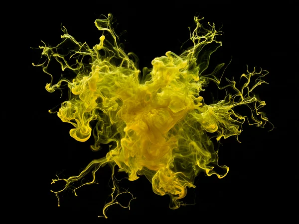 Yellow Ink Diffusion in Water
