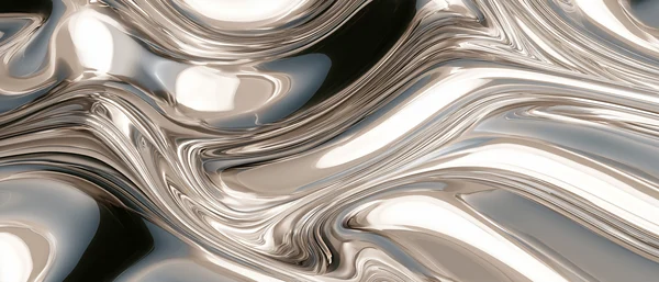 Liquid Chrome Abstract Surface