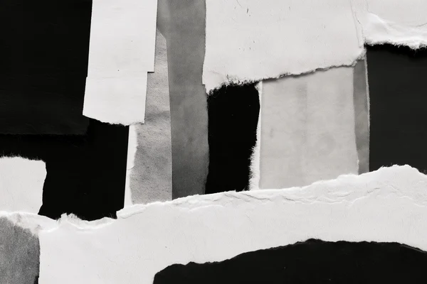 Monochrome Torn Paper Collage