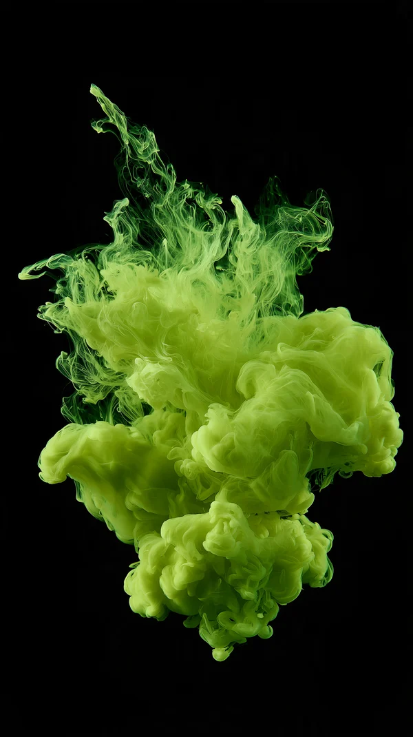 Lime Green Ink Diffusion