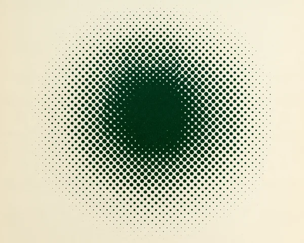 Green Halftone Radial Pattern
