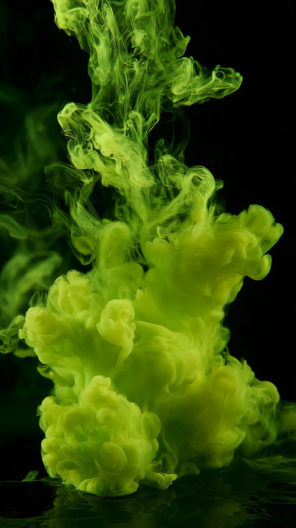 Lime Green Ink Diffusion