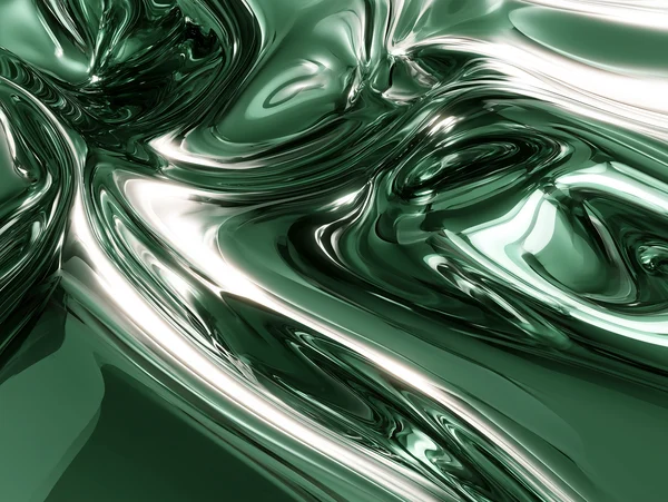 Emerald Liquid Chrome Abstract