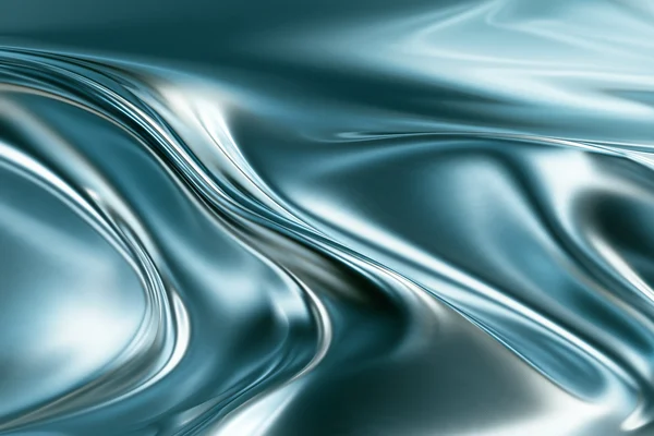 Teal and Silver Metallic Flow