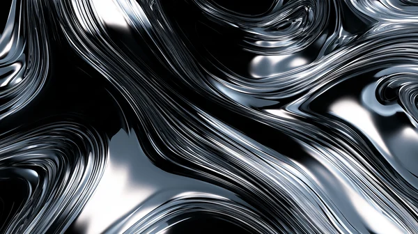 Liquid Chrome Abstract Surface