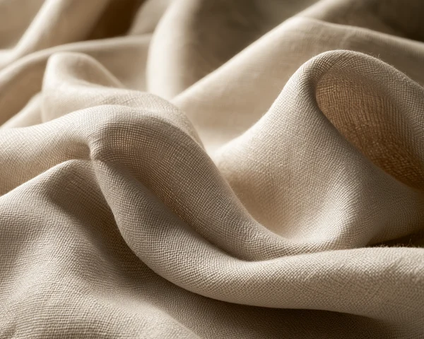 Soft Beige Linen Fabric Folds