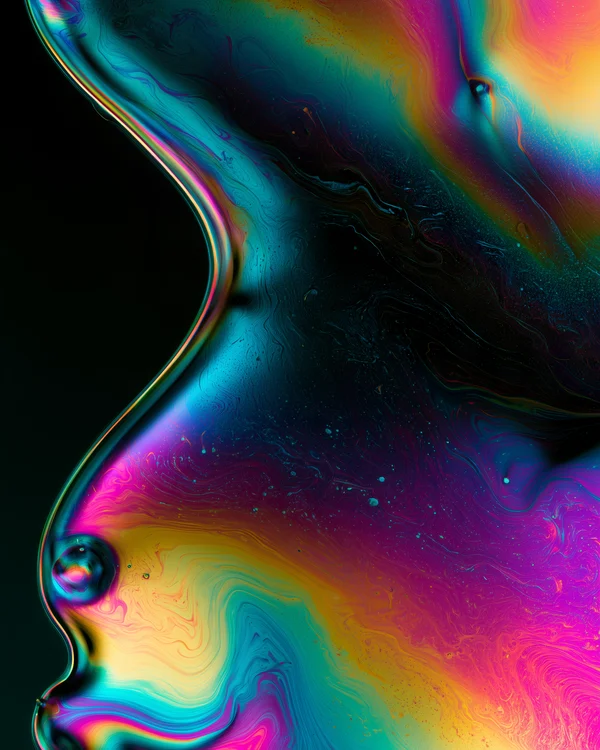 Iridescent Soap Film Abstract