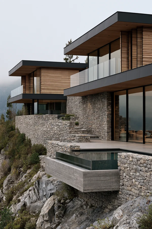 Modern Cliffside Residence with Infinity Pool