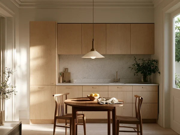 Minimalist Scandinavian Kitchen Dining Area