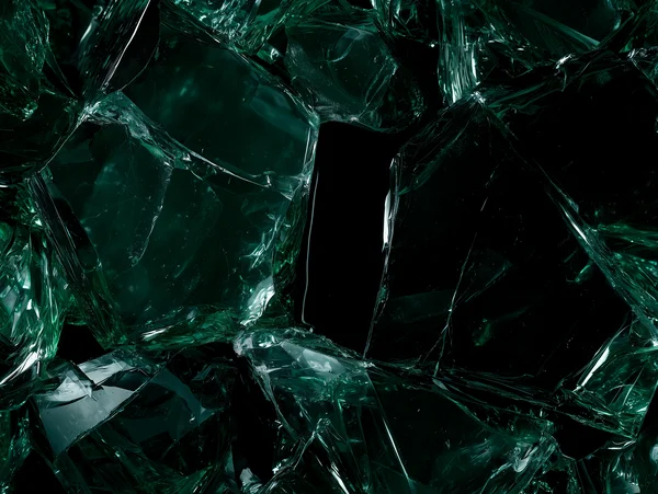 Shattered Emerald Glass Shards
