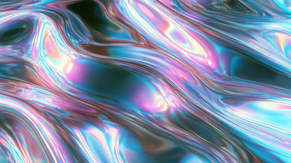 Iridescent Abstract Fluid Surface