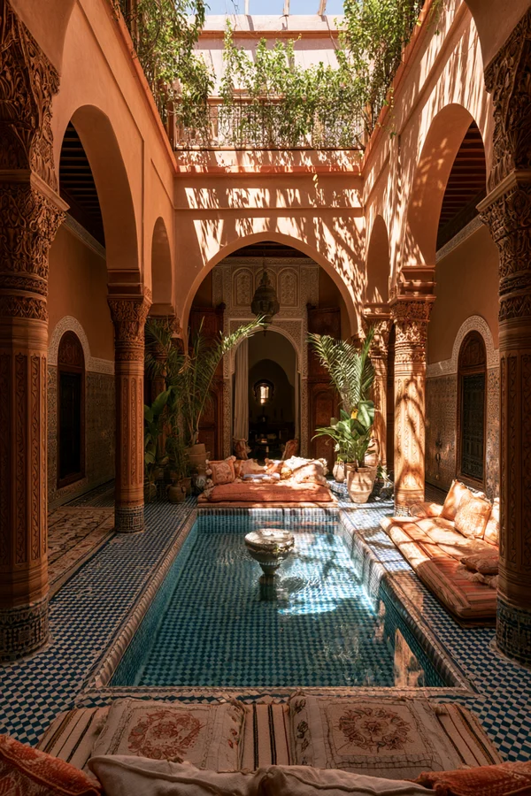 Traditional Moroccan Courtyard Lounge