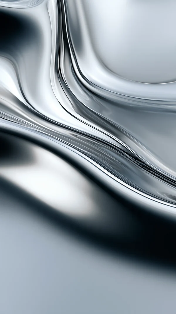 Liquid Chrome Abstract Wave