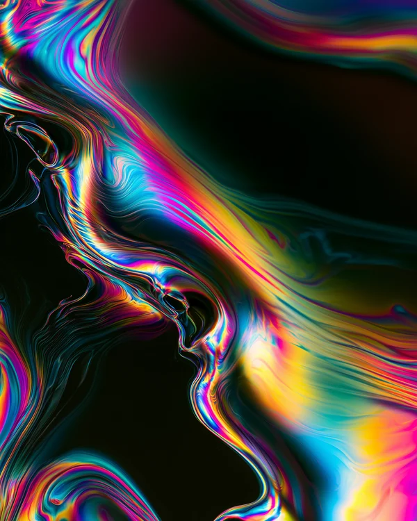 Iridescent Fluid Abstract