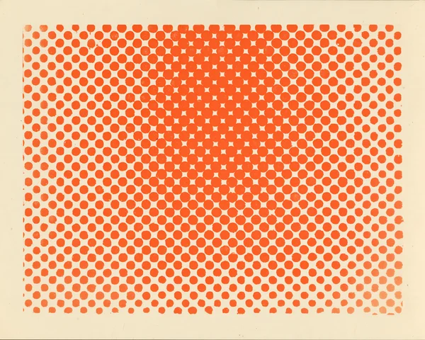 Orange Halftone Dot Pattern