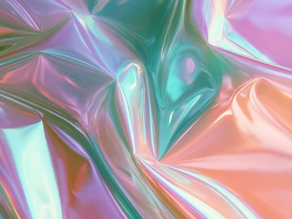 Iridescent Wrinkled Plastic Texture