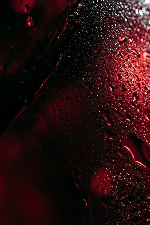 Water Droplets on Dark Glass