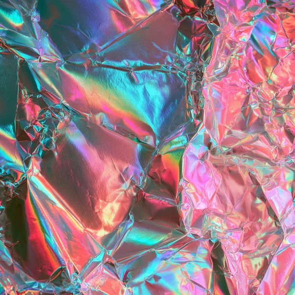 Iridescent Crumpled Foil Texture