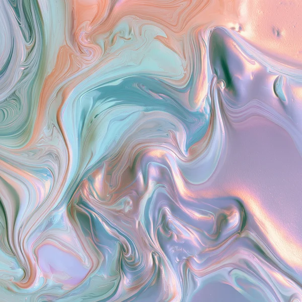 Iridescent Pastel Fluid Swirls