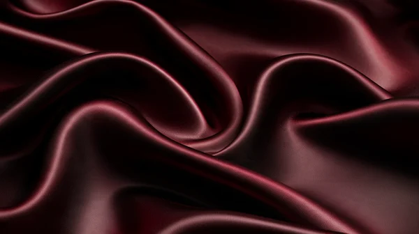 Burgundy Satin Fabric Folds