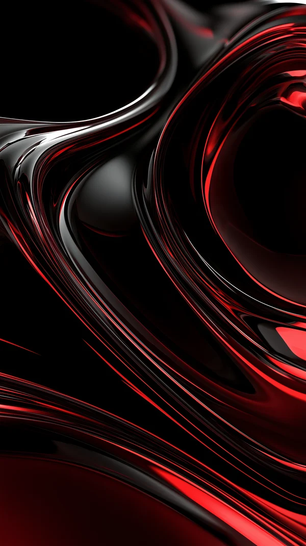 Abstract Crimson Liquid Flow
