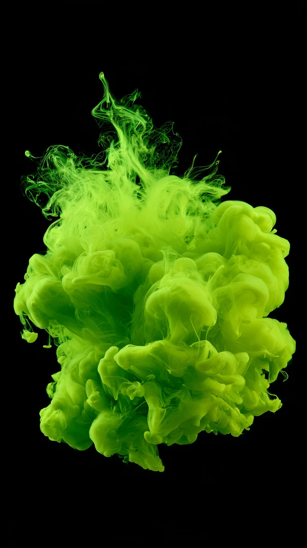 Lime Green Ink Diffusion