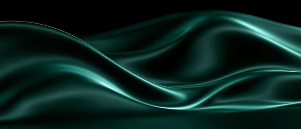 Emerald Satin Waves