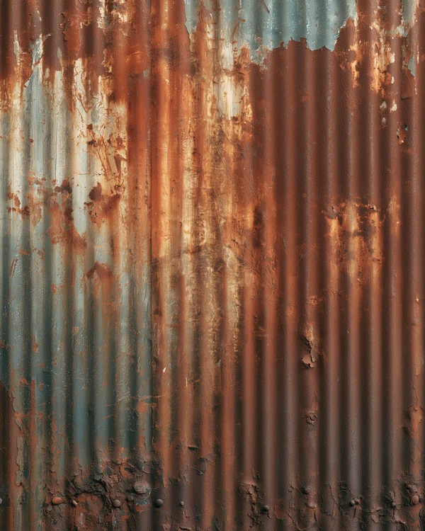 Rusted Corrugated Metal Sheet