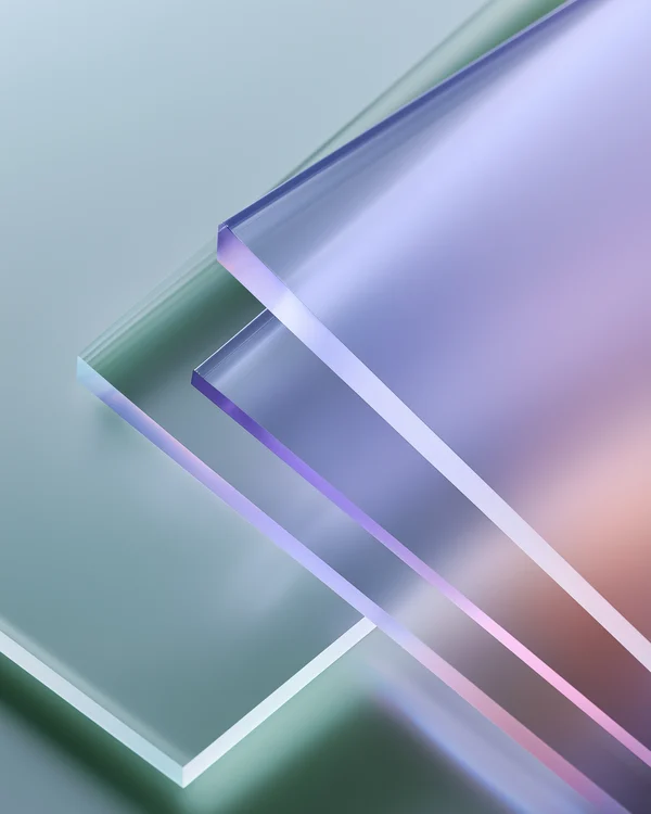 Translucent Overlapping Glass Sheets