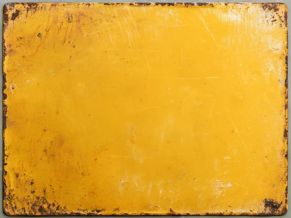 Weathered Yellow Metal Surface
