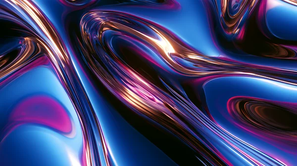 Abstract Liquid Chrome Flow