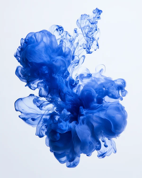 Blue Ink Dispersion in Water