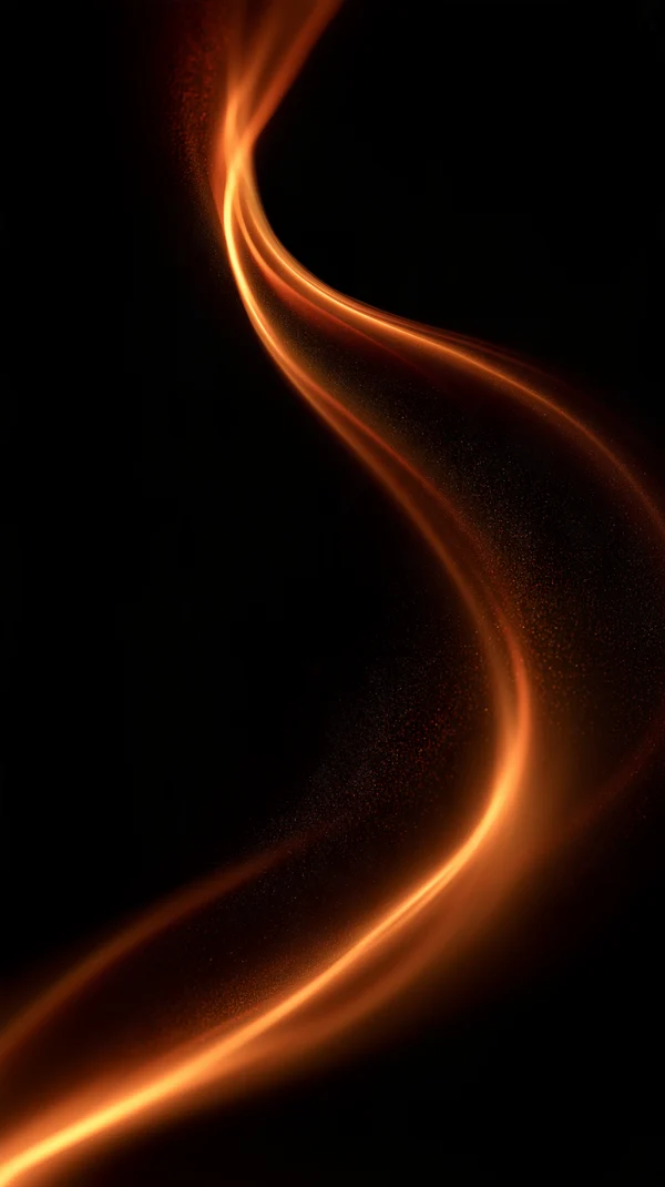 Glowing Orange Energy Ribbon