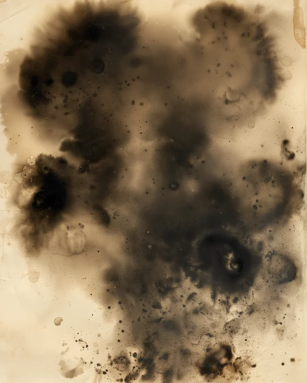 Aged Paper with Ink Stains