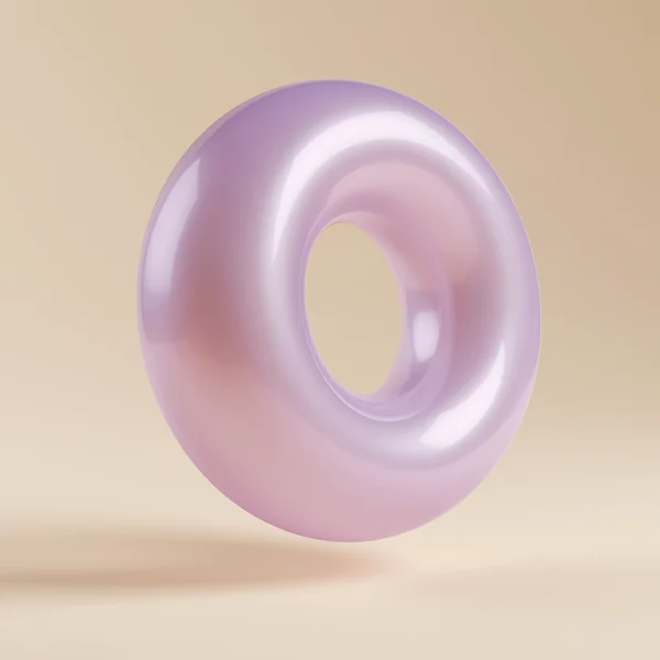 Lavender Torus 3D Render
