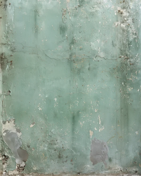 Weathered Sage Green Plaster Wall