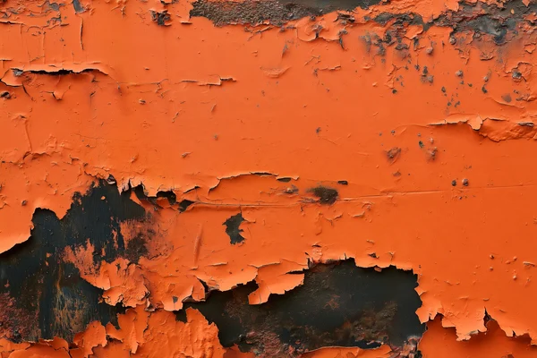 Flaking Orange Paint on Metal