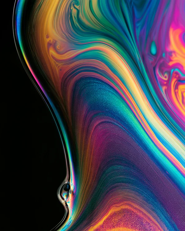 Iridescent Soap Film Abstract