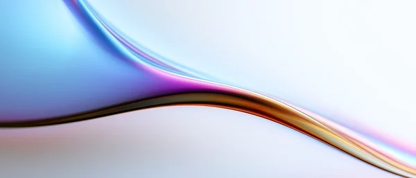 Iridescent Curved Glass Abstract