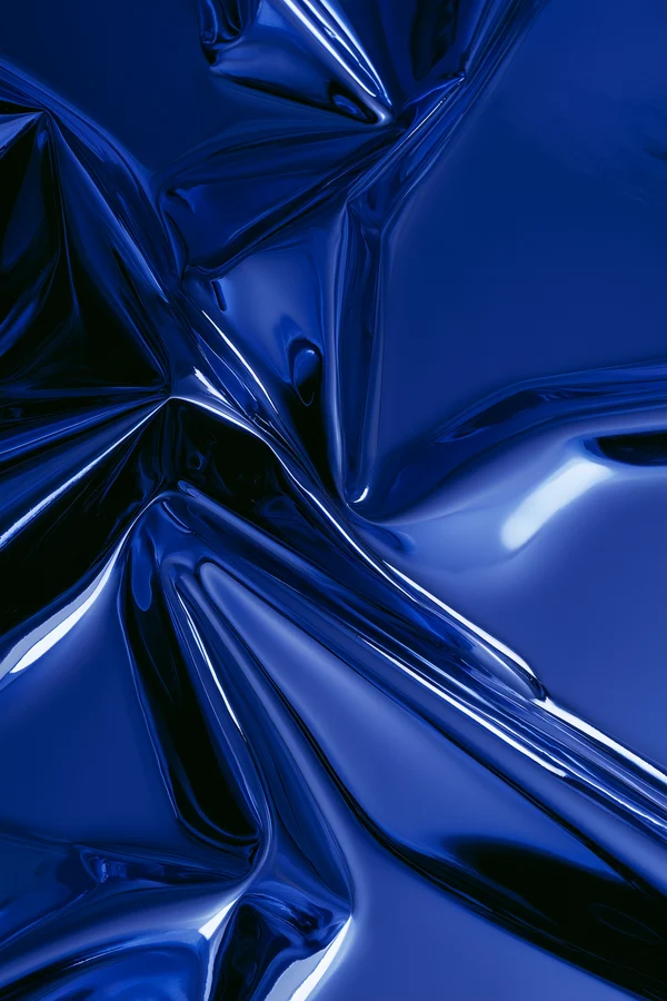 Abstract Blue Wrinkled Surface