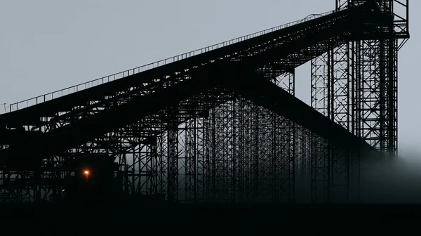 Industrial Steel Structure in Fog
