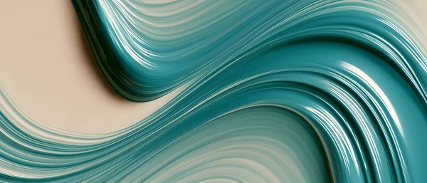 Teal Fluid Waves