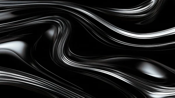Abstract Silver Liquid Flow